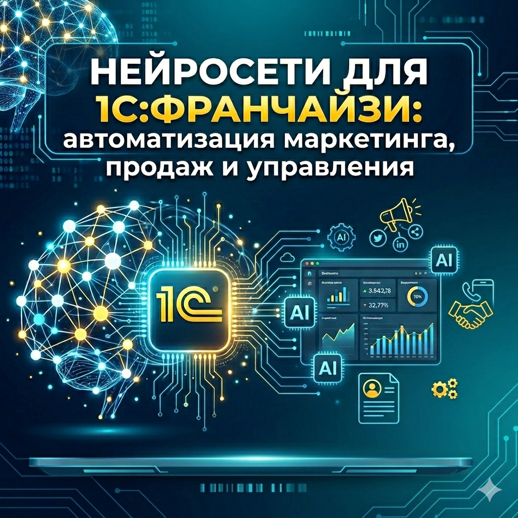 Нейросети для 1С:Франчайзи: автоматизация маркетинга, продаж и управления